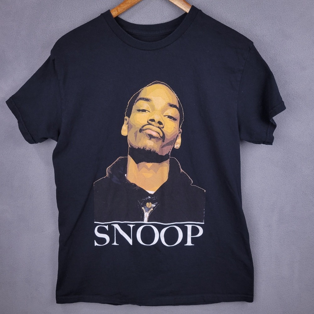 Cross Colours T Shirt Mens Medium Black Cotton Music Snoop Dogg‎ Graphic Print